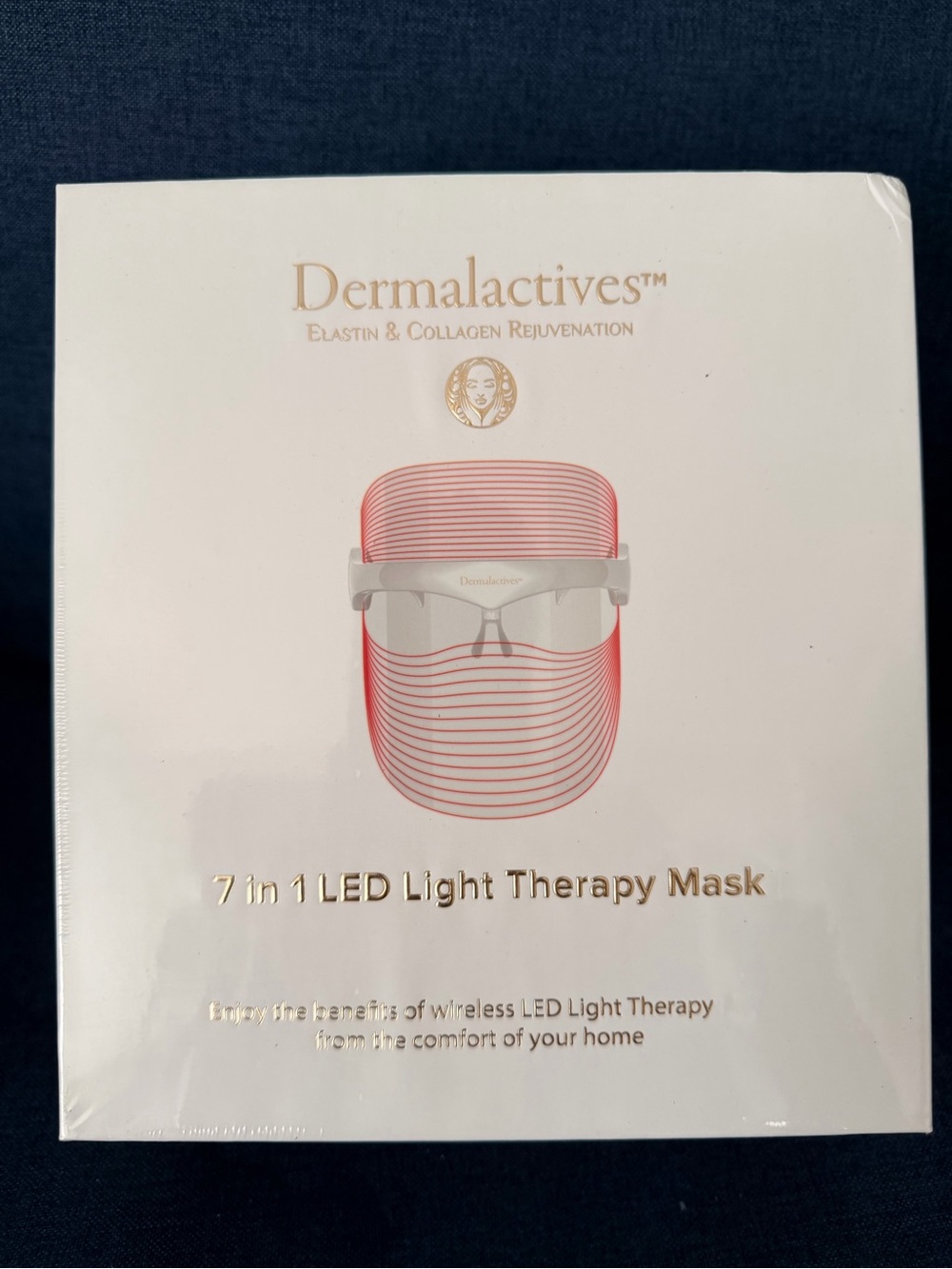 DERMALACTIVES LED Red Blue Green Light 7 in 1 Face Therapy Mask Sealed NIB $300